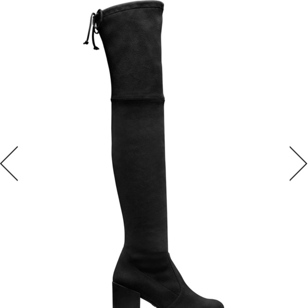 Stuart Weitzman Over The Knee Black Suede Boots - Picture 14 of 14